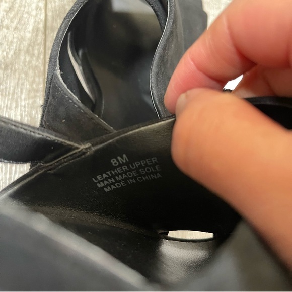 Rebecca Minkoff Black Heels Sandals cross cross Size 8 - Picture 6 of 8